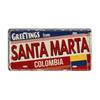 Chile Argentina Ecuador Colombia License Plate Landmark Metal Sign City State Decorative Car Plate Garage Club Bar Wall Decor
