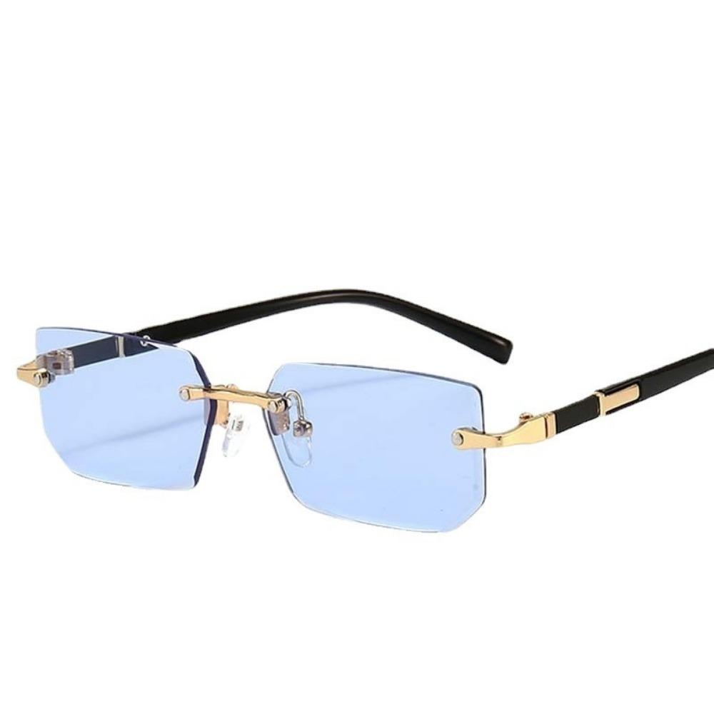 Retro Sunglasses Men Fashion Rimless Sun Glasses Shades Cutting Lens Ladies Frameless Eyeglasses