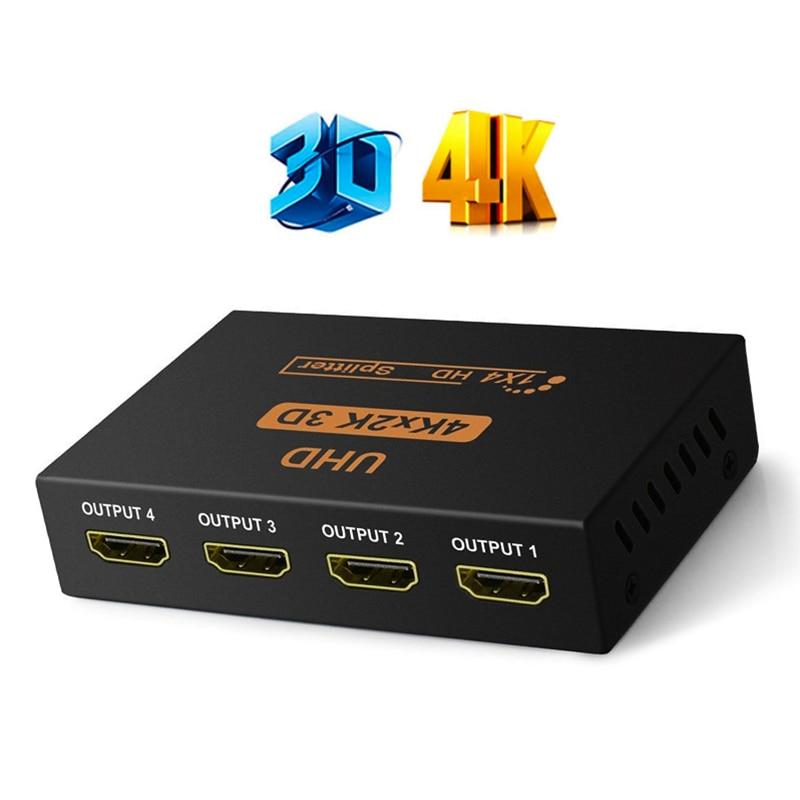 

4K HDMI-совместимый сплиттер Full HD 1080P видео HDMI переключатель переключатель 1 в 4 выхода адаптер усилителя для HDTV DVD PS3 Xbox