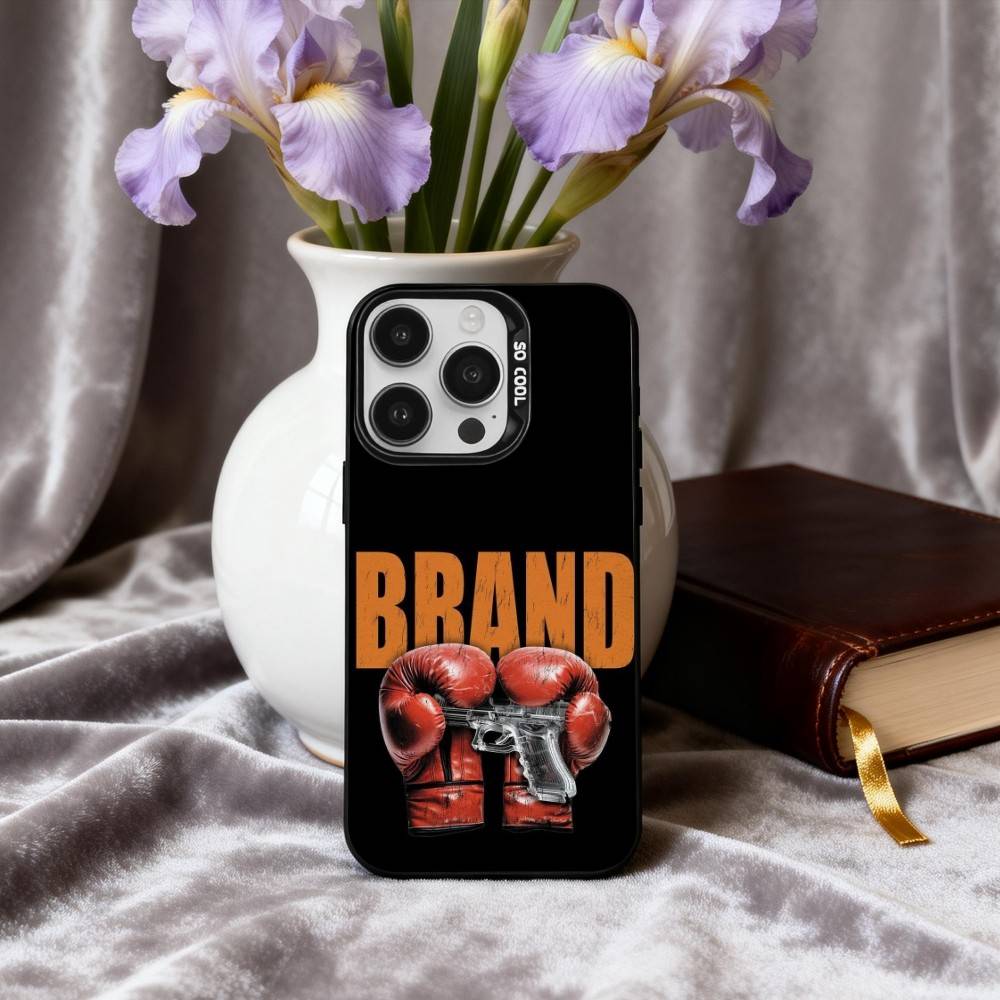 B-Boxing-G G-Gloves Phone Case For iPhone17,16,15,14,13,12,11 Plus,Pro Max Black Candy silver phone case