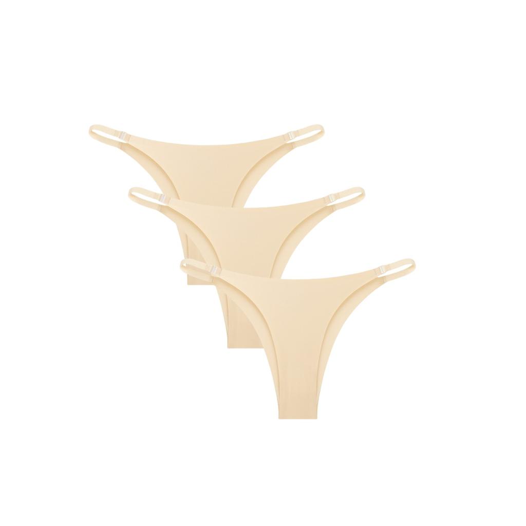 3Pcs/Set Women Seamless Briefs Sexy Low Waist Brazilian Panties Female Traceless Underpants Solid Color Panties XS-XL