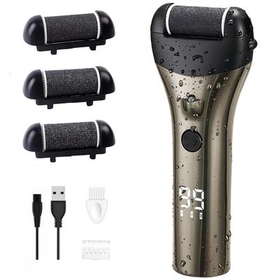 LRCUOPY Electric Callus Remover for Heels and Powerful 3 3 USB LED LED Heel Callus Foot Japanese Instruction Manual Feet, Power, Speeds, Rollers,