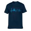Newest Summer Men Cotton O-Neck Short Sleeve T-Shirts Tent Camper Heartbeat Lifeline Monitor Prints T Shirt Men's Tees Plus Size