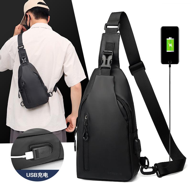 Herren Tasche Outdoor Große Kapazität Herren Brusttasche Modisch Einfach Lässig Trend Schulter Umhängetasche