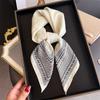 Cashew Print Female Neck Scarf Cotton Linen Feeling Women Square Hair Scarves Foulard Head Band Shawls Wraps Neckerchief Bandana