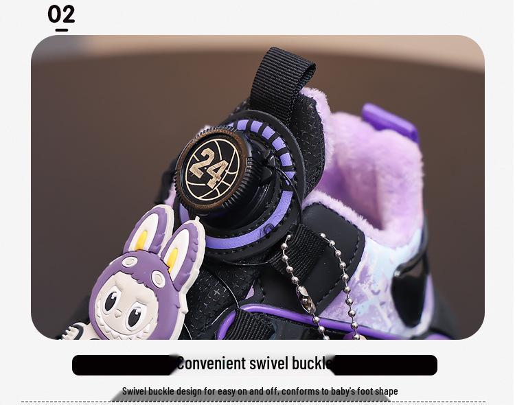 Girls' Waterproof Leather Sports Shoes - 2025 Spring & Autumn Collection - Running & Basketball Sneakers for Medium and Large Children.