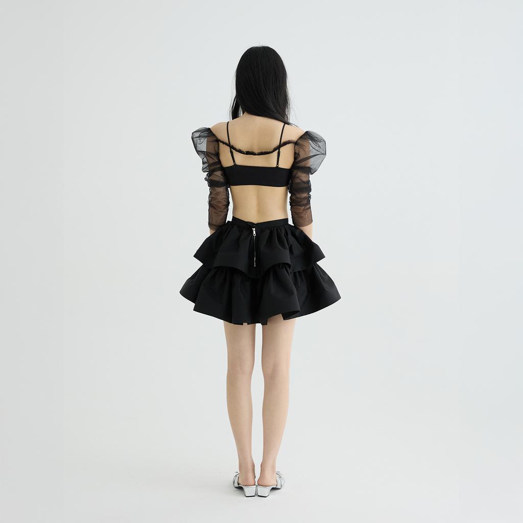 Leobyui Daisy Skirt Black