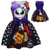 Sally Face Girls Sleeveless Dress With Pleated Design And Cartoon Pattern For Holiday Celebrations