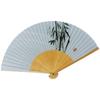 Kimono Bamboo Folding Paper White Bamboo Shojuan [Stylish Iroha] High-Quality Fan, Fan, Carving, Men's, 22cm,