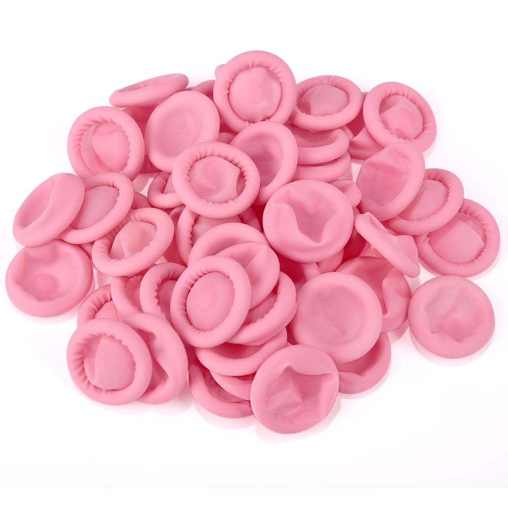 50pcs Disposable Latex Rubber Finger Cots Sets Fingertips Protector Gloves Anti-Static For Watch Repair Tool Non-Slip Cleaning