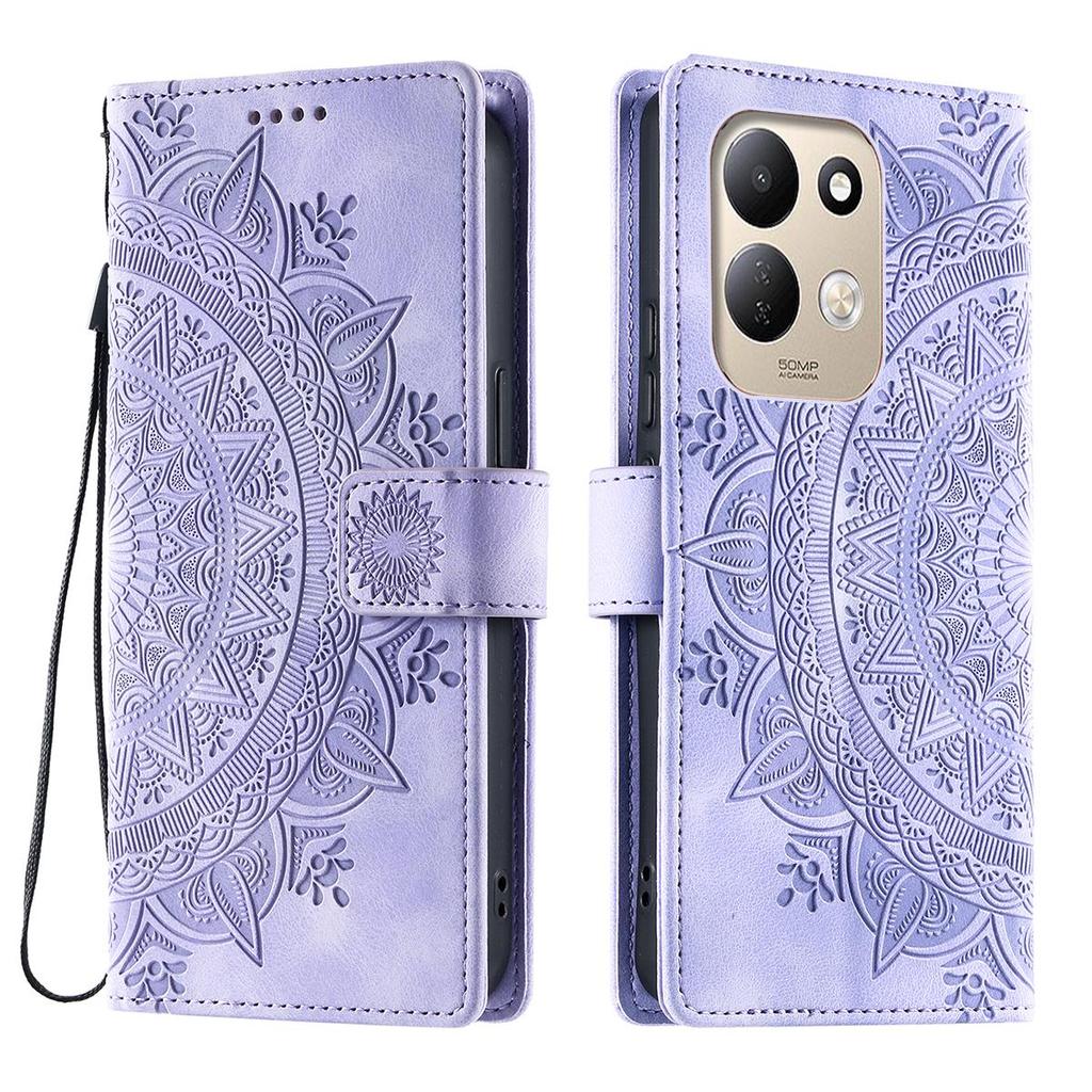 Per Xiaomi Redmi 17 5G, Custodia a Portafoglio Flip in Pelle PU Embossed Mandala