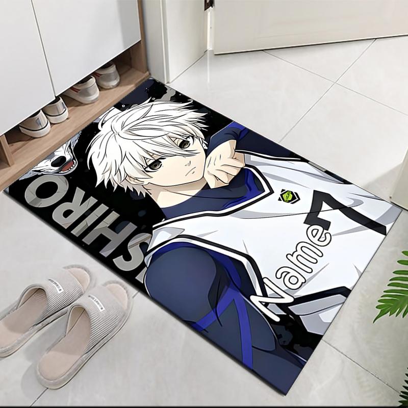Custom Name Nagi Seishiro BlueLock Printed Carpet, for Office Chair Living Room Bedroom Kitchen Room Decor Gifts.