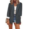 Women S Solid Long Sleeve Blazer Casual Fashion Outerwear