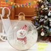 60cm Transparent Giant Balloon Inflatable Christmas Ball with Lights PVC Inflatable Decorated Ball Christmas Ornaments