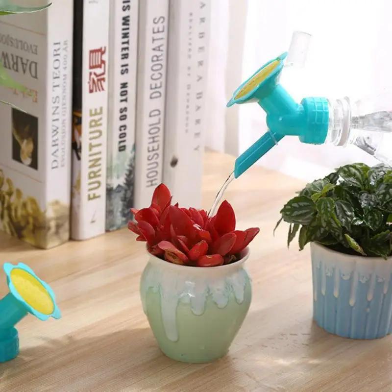 1Pc Sunflower Shaped 2-In-1 Double Headed Showerhead Watering Device Gardening Tool For Plants