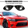 Czarna Dekoracyjna Osłona Lampy Przeciwmgielnej Zderzaka Przedniego Bezel do Dodge Charger 2015+