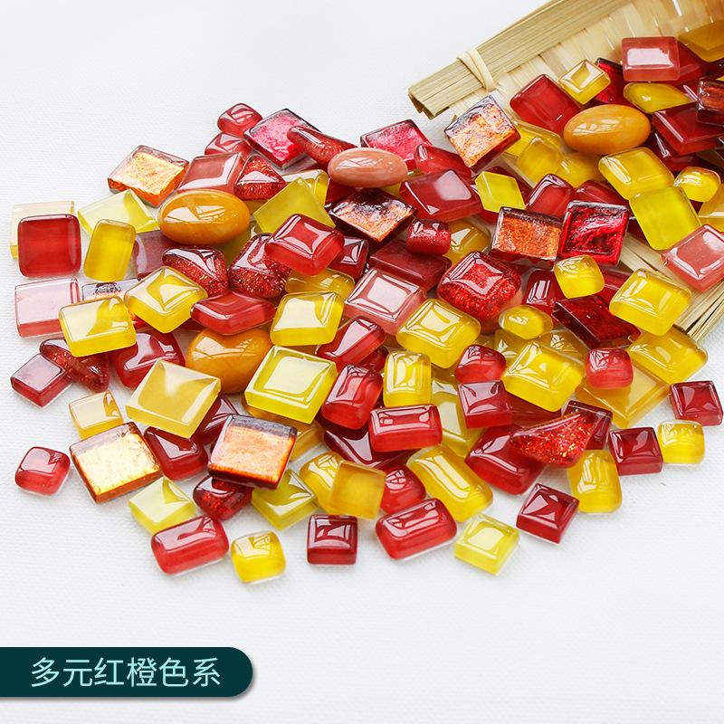 100g Diy Mix Color Glitter Glass Mosaic Stones Mosaic Tiles Glass Pebbles Crafts Material Puzzle For Diy Mosaic Making Arte