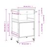 Kitchen Trolley Smoked Oak Finish 56 x 43 x 89.5 cm Engineered Wood