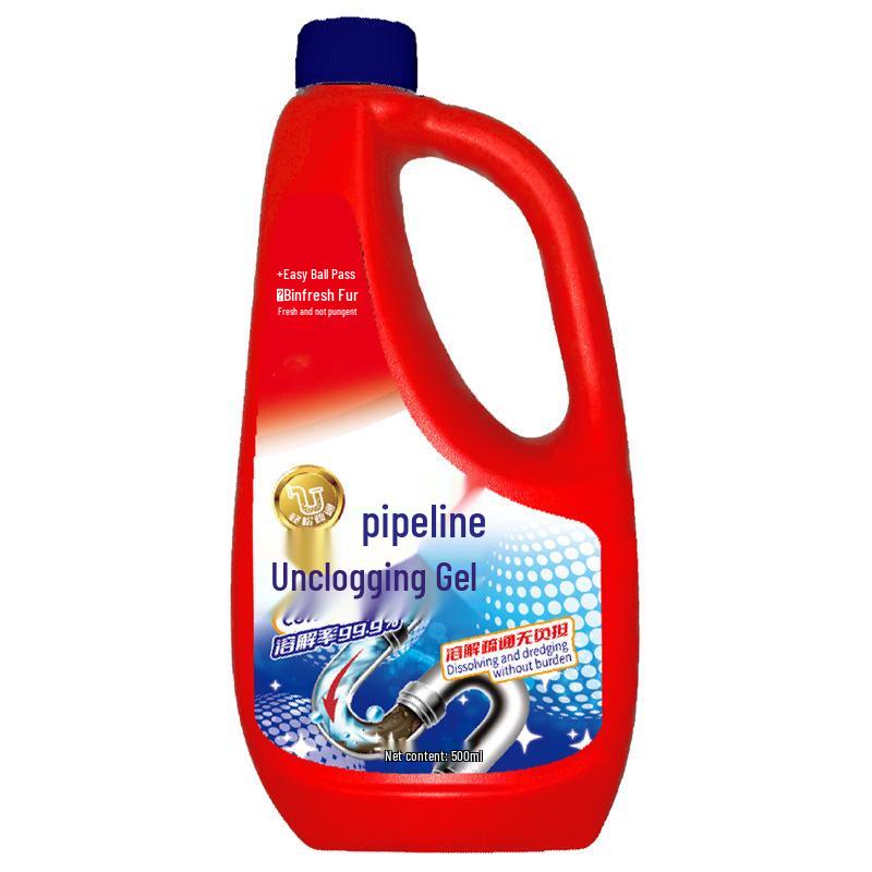 Powerful Pipe & Drain Solvent for Removing Kitchen and Toilet Clogs