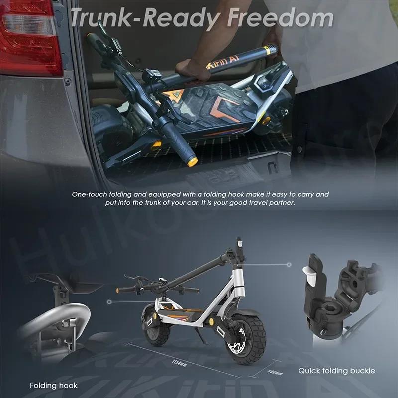 Kukirin A1 Electric Scooter, 800W Motor, 48V 13Ah Battery, Electric Scooter, Max Speed 45KM/H, 45KM Range, Folding Scooter