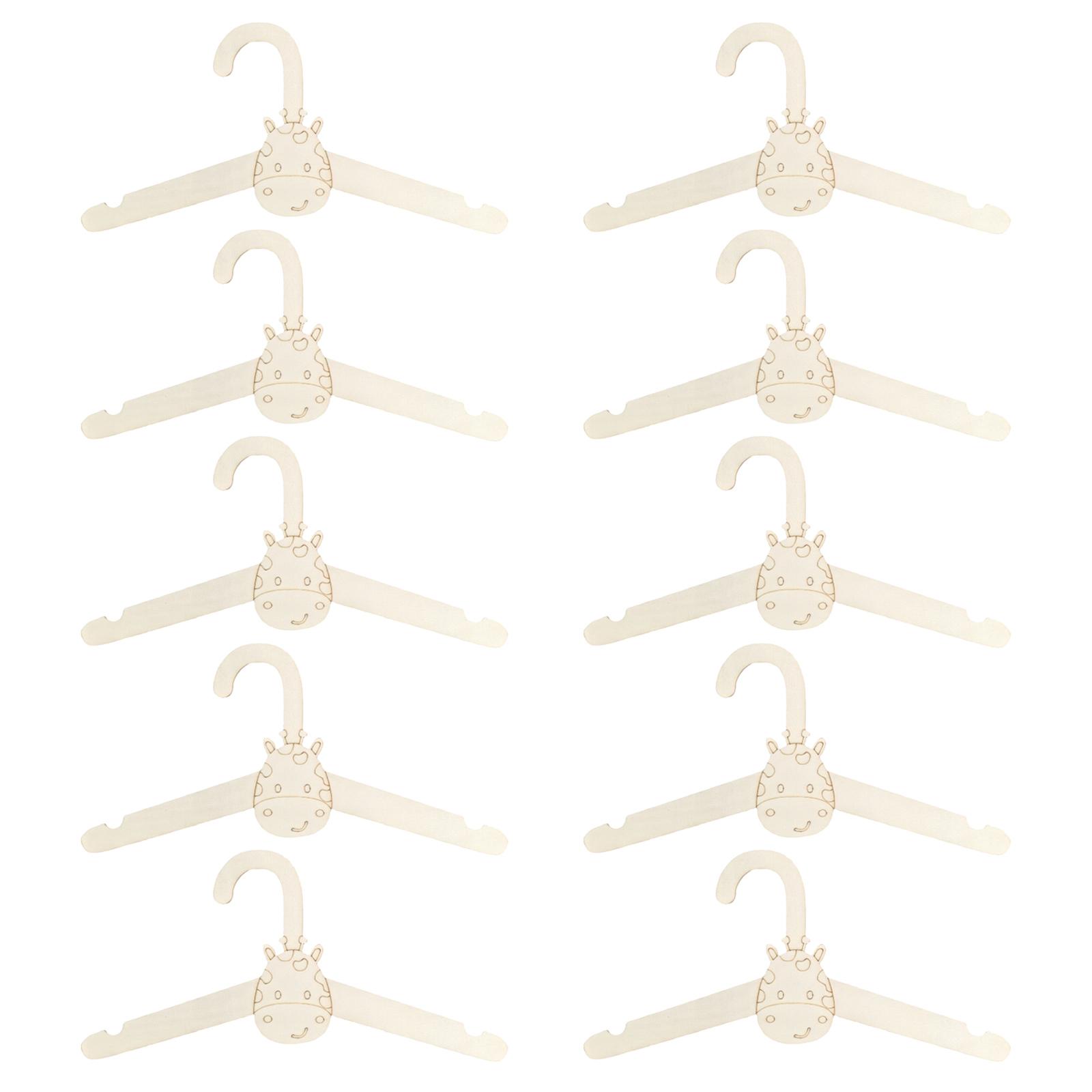 

Упаковка из 10 прочных деревянных детских вешалок без накладок, органайзеры для одежды малышей, аксессуары для дома в детских шкафах 5