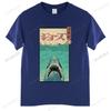 Shark In The Sea With Japanese UkiyoE TShirts Summer Short Sleeve Unisex T Shirt Cool Streetwear Tshirt Harajuku Hip Hop TShirt