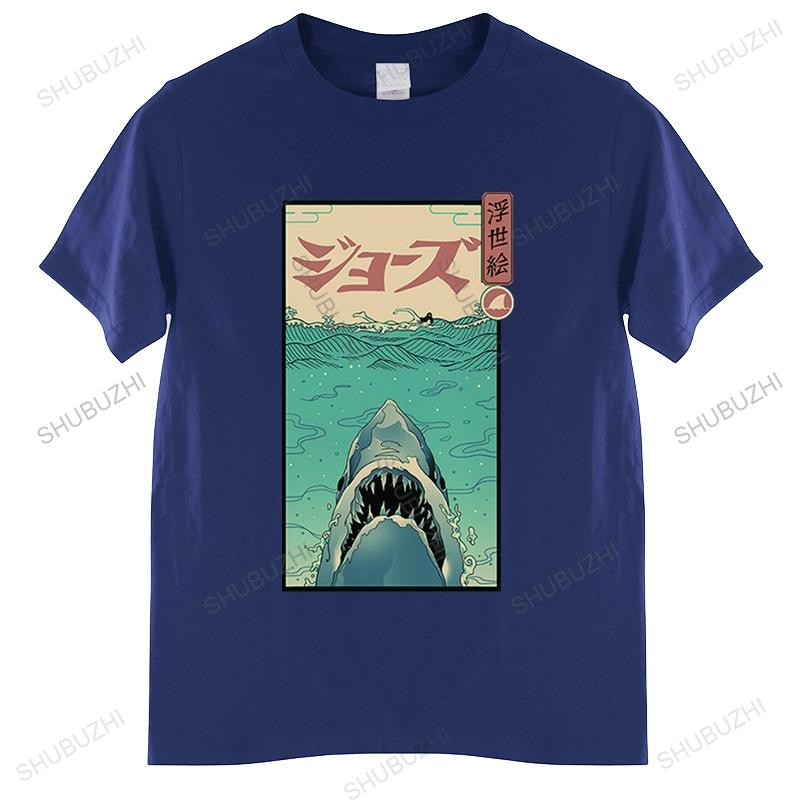 Shark In The Sea With Japanese UkiyoE TShirts Summer Short Sleeve Unisex T Shirt Cool Streetwear Tshirt Harajuku Hip Hop TShirt