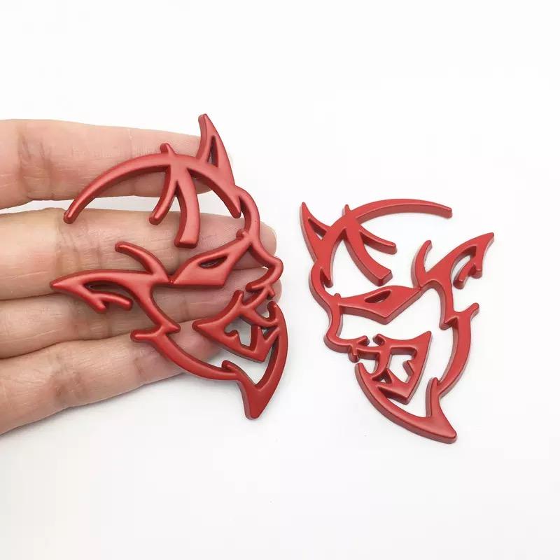3D Metal Hell Demon Emblem Car Body Trunk Badge Sticker For Dodge Journey Charger Ram 1500 Caliber Nitro Caravan Avenger PP2
