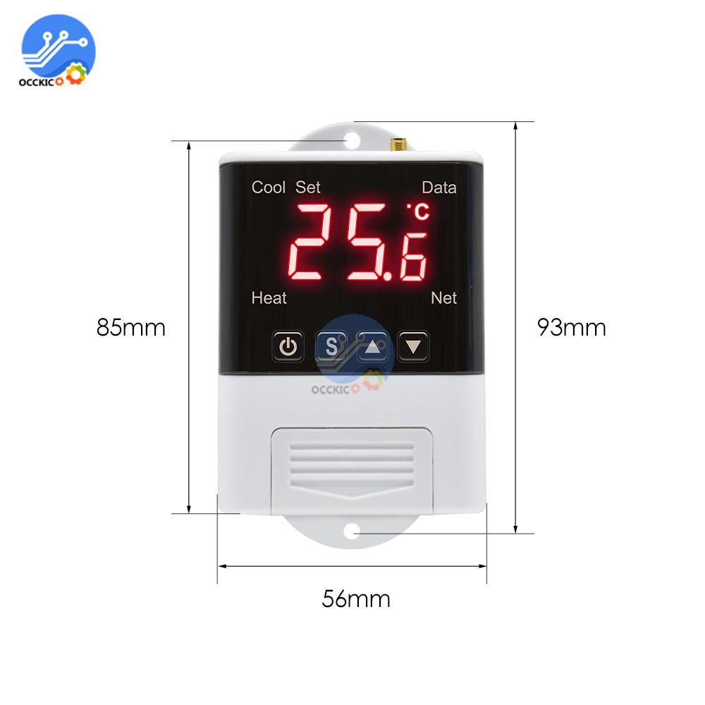 Controler de Temperatură Termostat Wifi Wireless AC110-220V Senzor DS18B20 NTC Afișaj Digital Control prin Aplicație pentru Casă Inteligentă Acvariu
