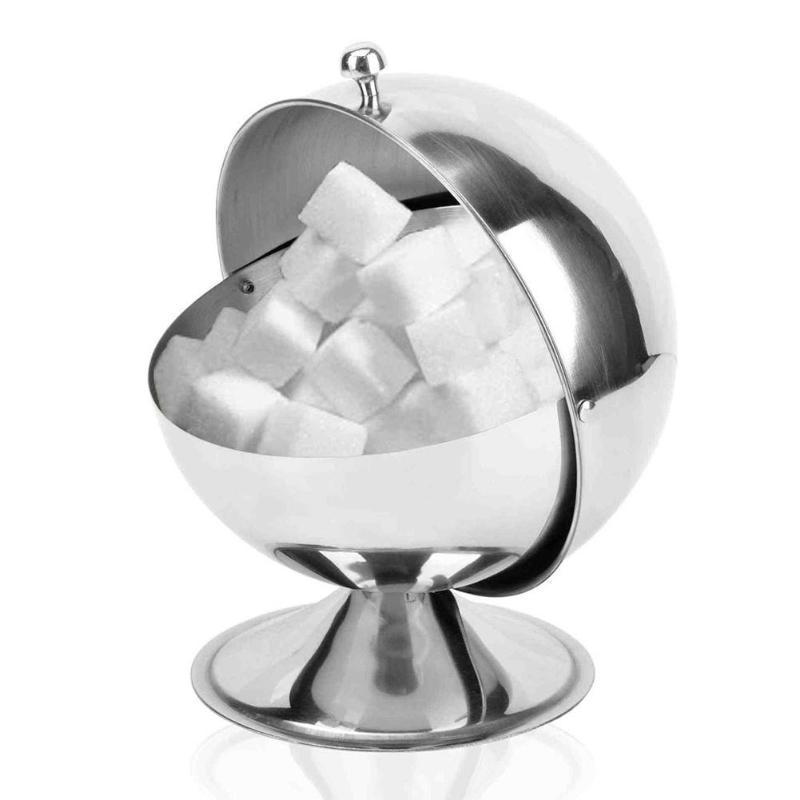 Convenience Storage Sugar Bowl Sliver Ball Shape Candy Jar Suitable Household Kitchen Storage Organizer Tools Accessories