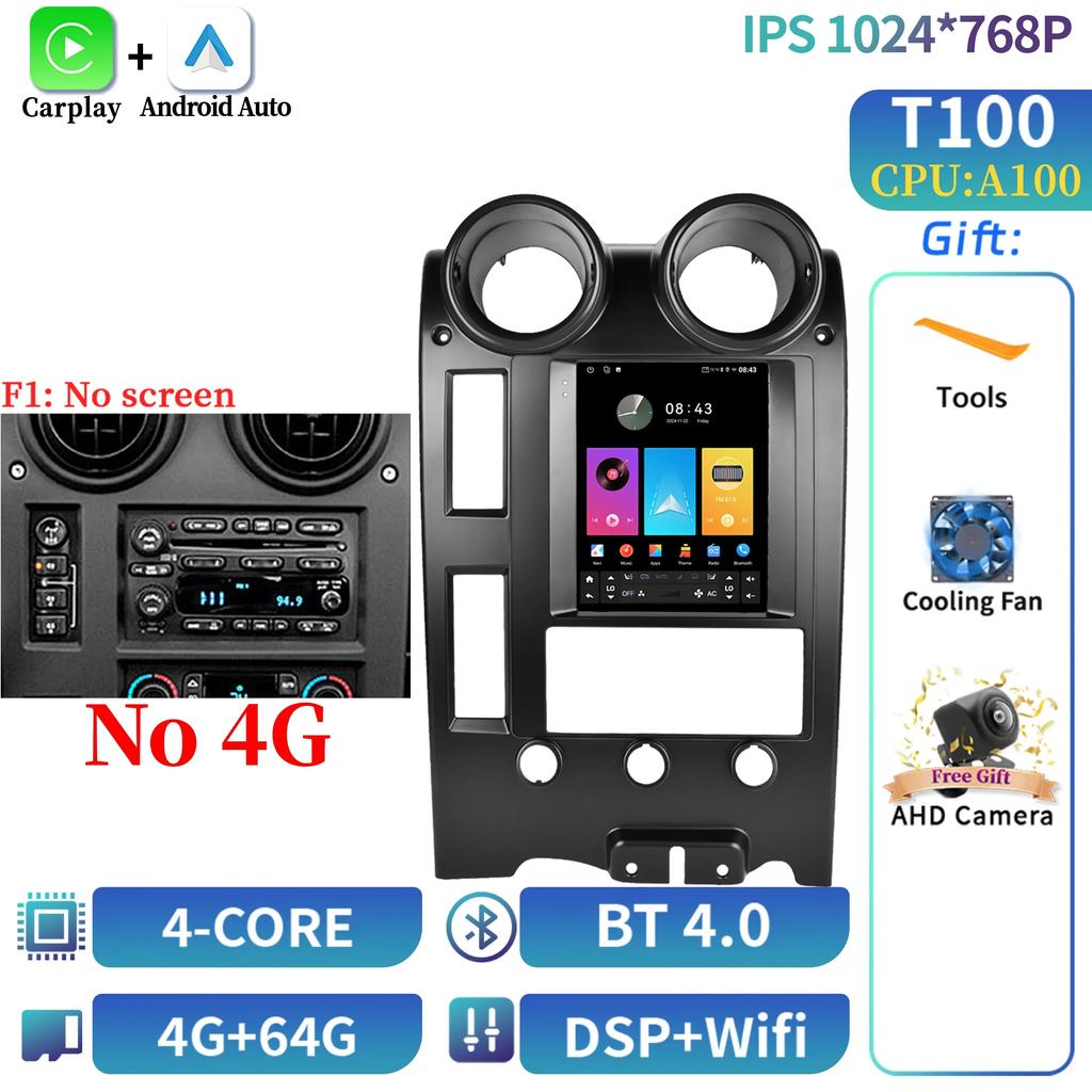 9.7" For Hummer H2 2002-2007 Car Player Auto Radio Stereo Head Unit Multimedia Player GPS Navigation Screen Audio Media Car Set