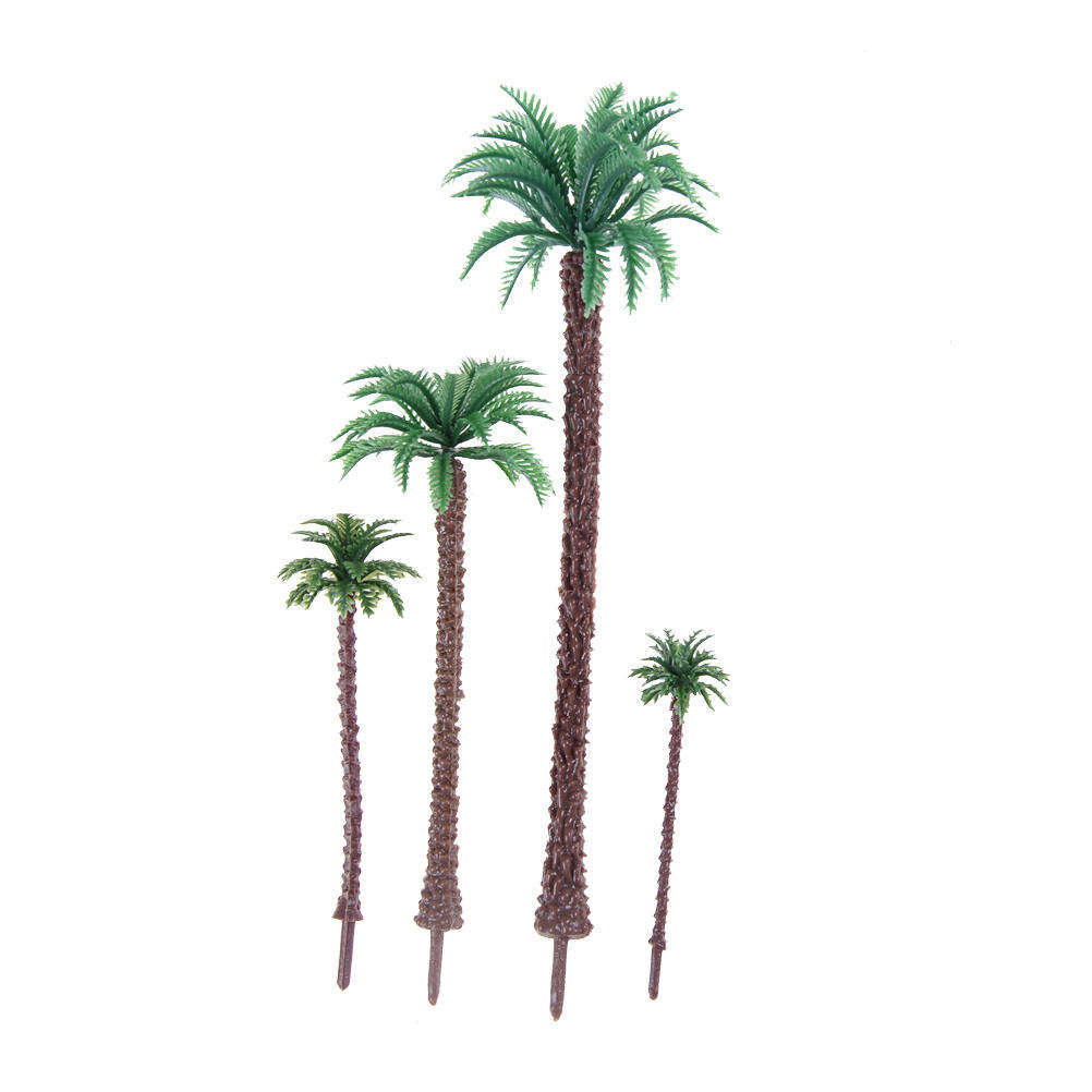 10Pcs Multi Gauge Model Coconut Palm Trees Ho O N Z Scale Scenery