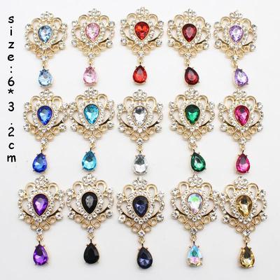 32*60MM Teardrop Acrylic Pendant Brooch for DIY Clothing and Headdress.