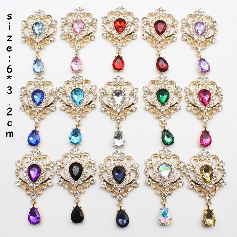 32*60MM Teardrop Acrylic Pendant Brooch for DIY Clothing and Headdress.