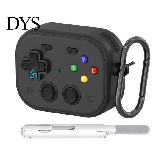 Protective Case TPU with Keychain for Airpods Funny Handheld Game Design Drop Protection Hard Shell Cover Safety Lock Men Boys Shatterproof Phone
