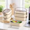 Caixa de Bento Almoço Isolada Multicamadas Estilo Japonês com Aço Inoxidável 304 para Micro-ondas para Trabalhadores de Escritório