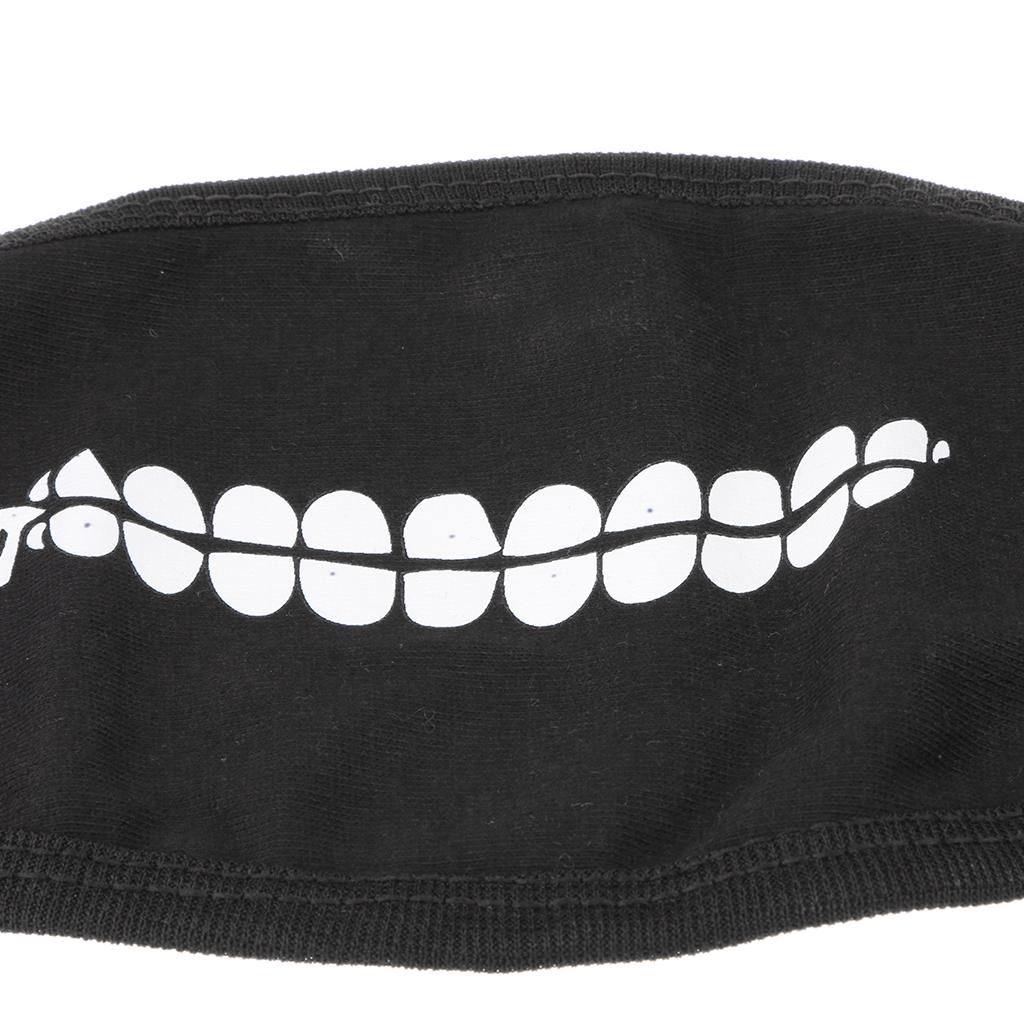 Cotton Antidust Mask Black Fashion Cool Anime Teeth Mouth Thin
