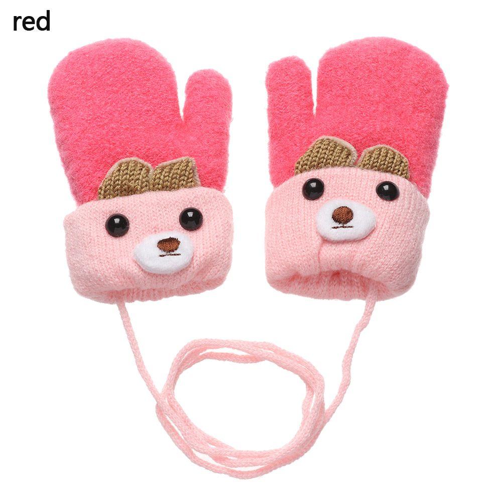 New Hot Baby Newborn Boys Girls Kids Gloves Thick Warm Knitted Mittens Cute Cartoon