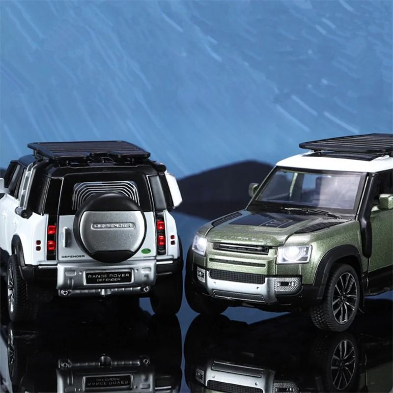 1/32 Range Rover Defender SUV Alloy Car Model Diecast Metal Toy Simulation Off-road Vehicles Model Sound and Light Toys Car Gift