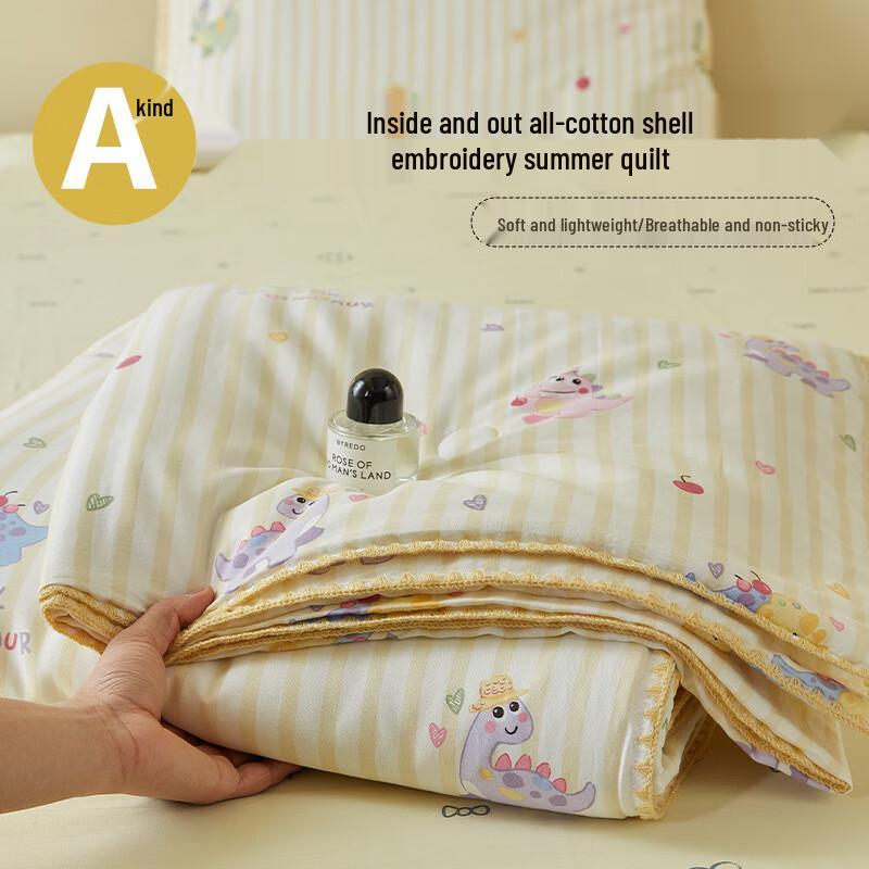 Manisi A1 100% Xinjiang Cotton Summer Quilt Set Summer Quilt 150x200cm, Bedsheet 230x245cm