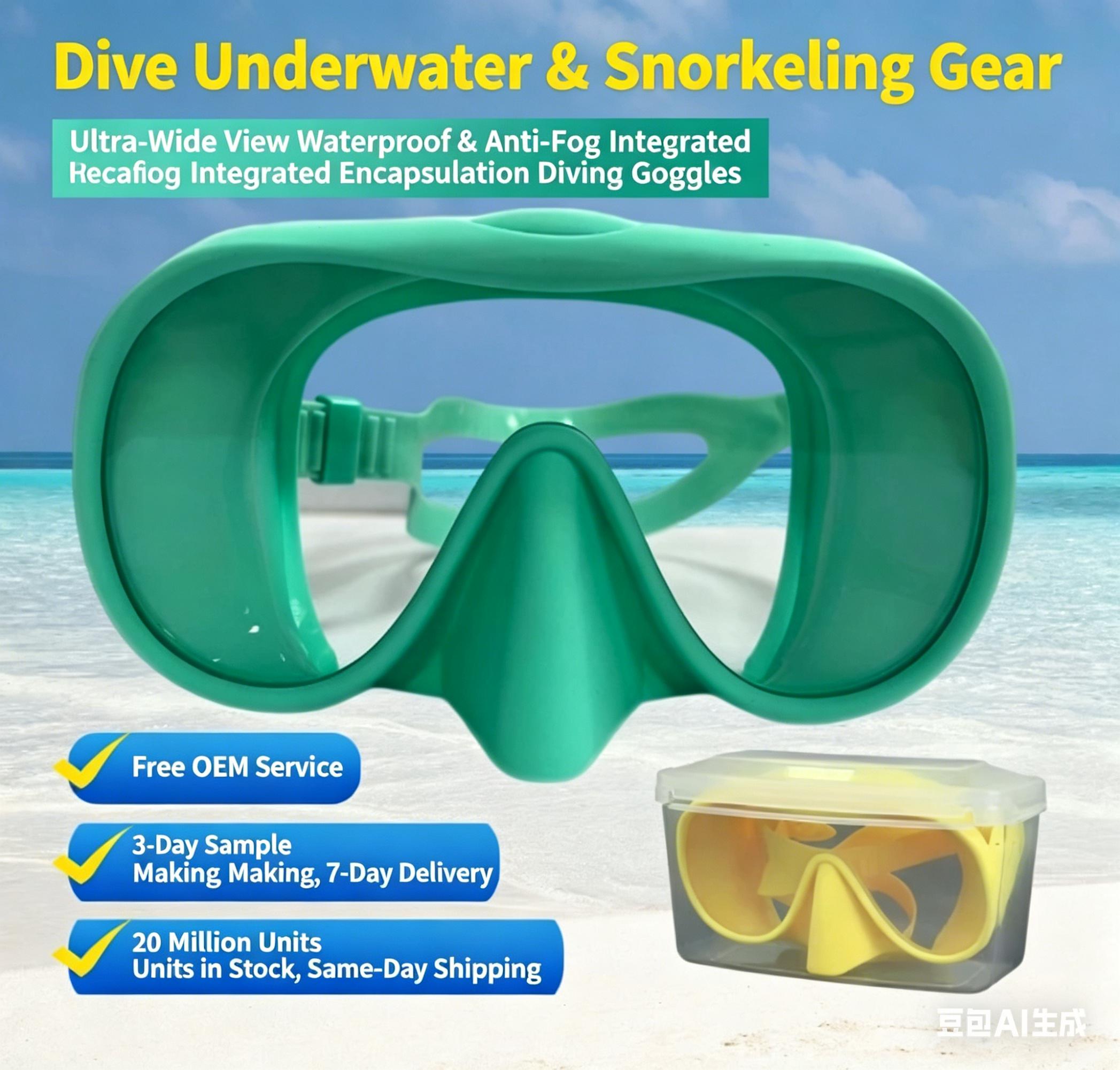 Silicone Full-Face Snorkel Mask | Professional Diving & Swimming Goggles for Free Diving and Fishermen чёрный