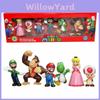 Super Mario Bros Action Figures Collection Including Luigi Yoshi And Mushroom Toy Decorations For Kids