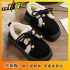 Foreign style platform cotton shoes children's 2025 autumn and winter new fashion velvet lace-up retro style warm women's cotton shoes