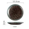 Multifunction Black Ellipse Circle Dinner Plate Under-Glazed Ceramic Dessert Tray Steak Pasta Dish Dinnerware Microwave Safe