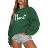 Women's Round Neck Heart Print Casual Hoodie