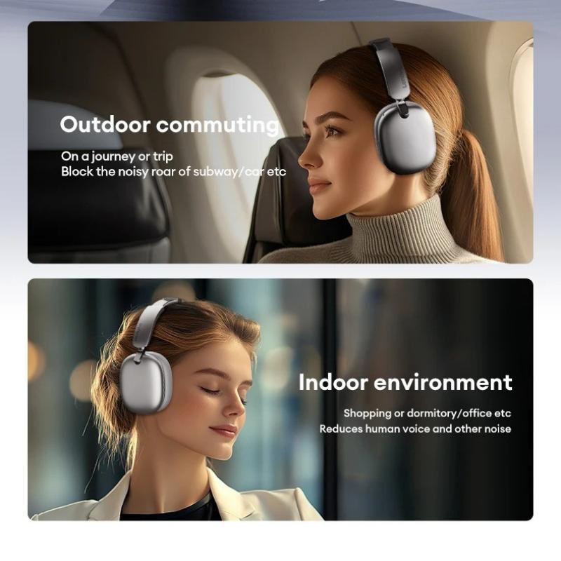 Original Lenovo TH60 Game Over-ear Headset Wireless Bluetooth 5.4 Noise Cancelling HD Call Headphones Low Latency Stereo Earbuds Sport With Mic Pods