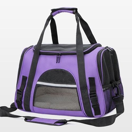 

Dog Carrier Backpack Cat Small Dogs Transport Bag Pet Carrying Box Handbag Car Cat Backpack Travel Breathable Pets фіолетовий