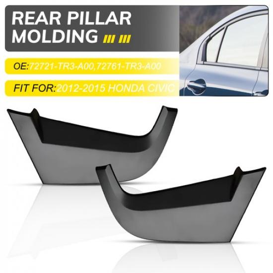 Rear Left Right Side Pillar Molding Trim Fit 2012-2015 Honda Civic 72761-TR3-A00
