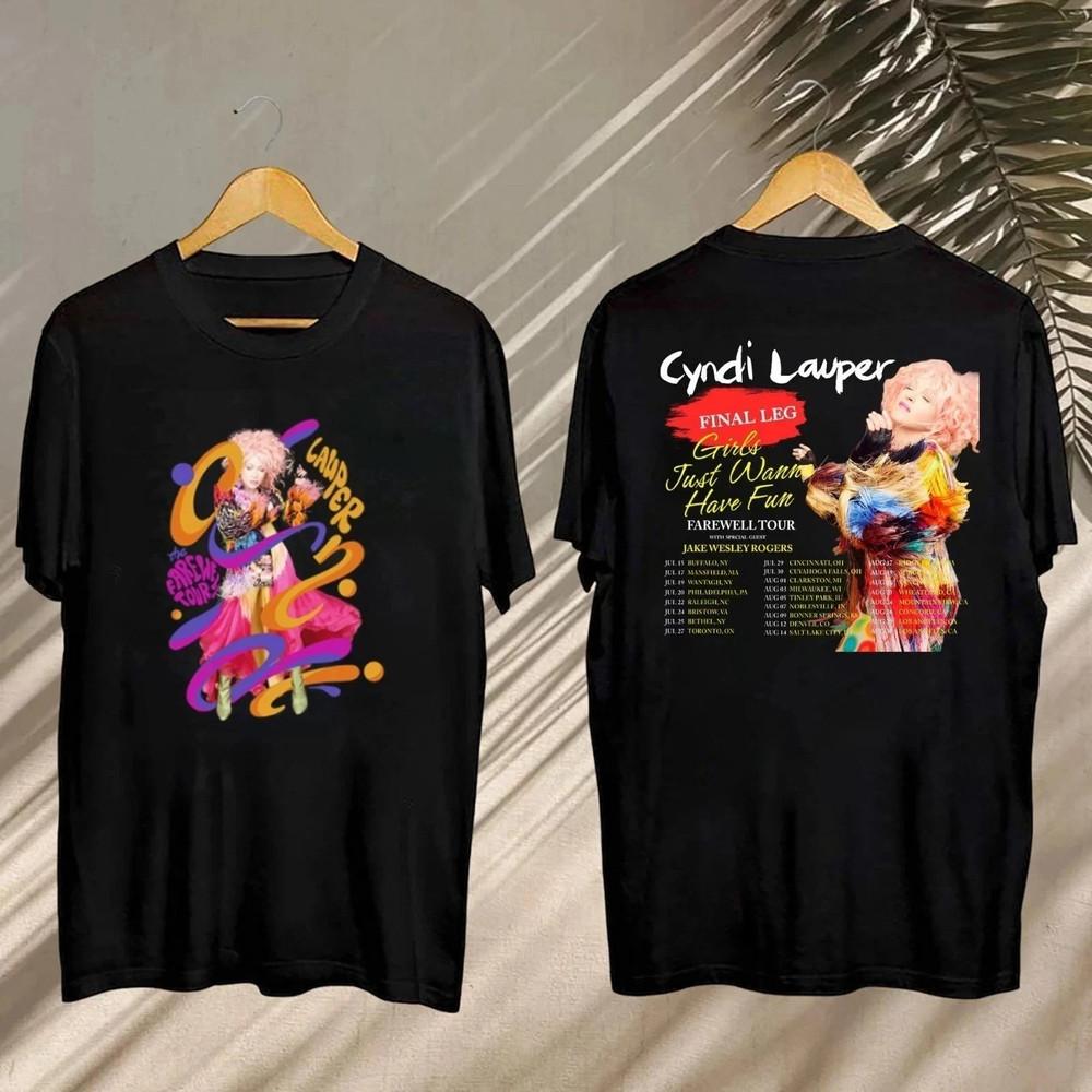Cyndi Lauper Girl Just Wanna Have Fun Farewell Tour 2025 T-shirt