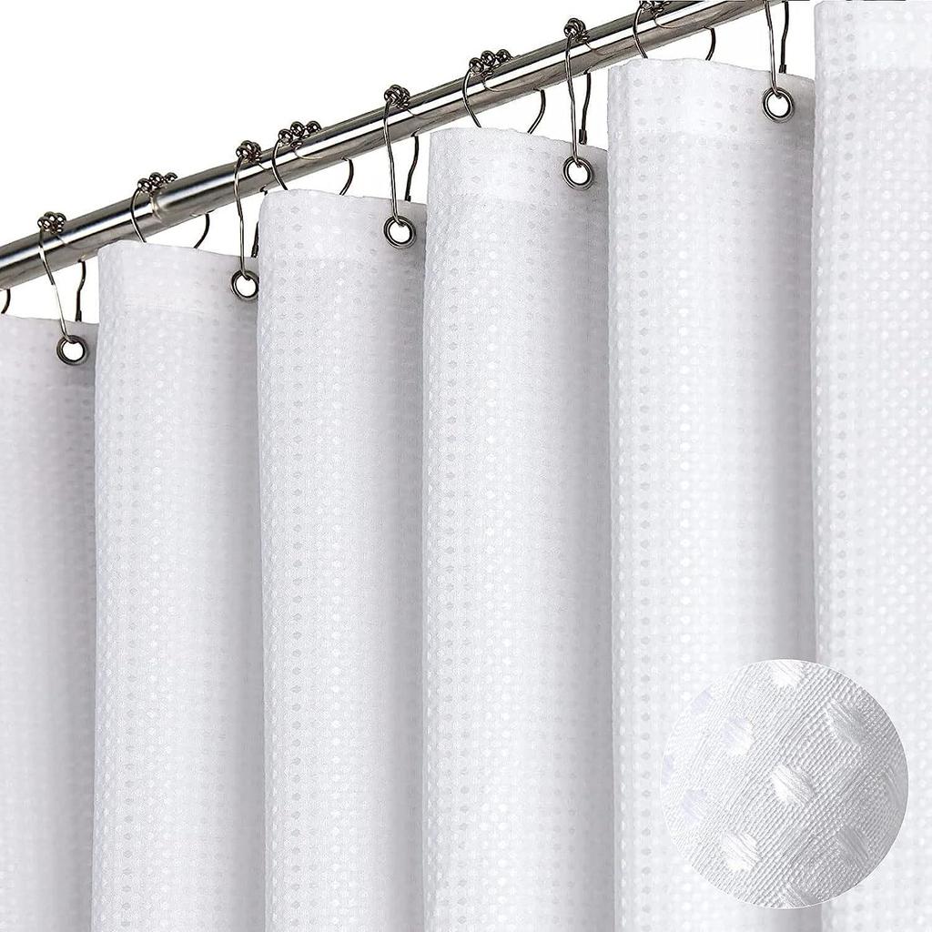 Waterproof Multi-Color Waffle Shower Curtain - Cross-Border Bestseller